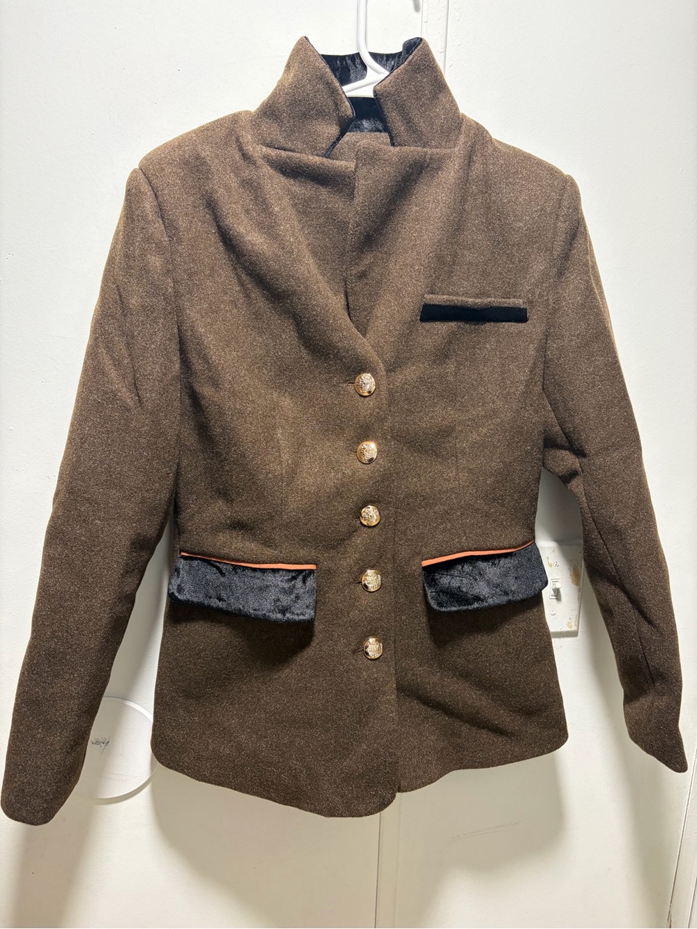 Women's Brown Tailored Button Jacket M